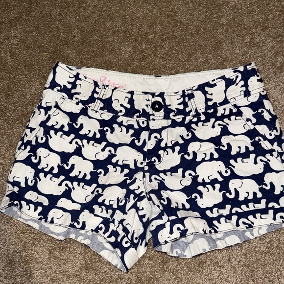 Lilly Pulitzer The Callahan Shorts Elephant Tusk in the Sun sz 0. Y - Picture 1 of 5